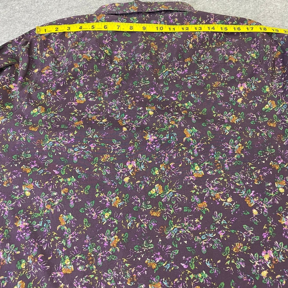 Eddie Bauer Purple Floral Stretch Wrinkle Resistant Button Down Shirt 2X - Picture 16 of 16